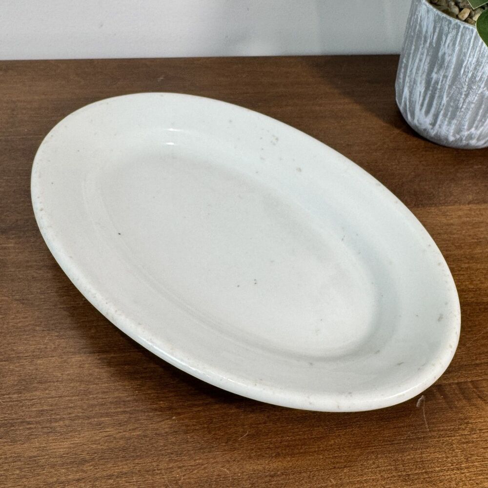 Jackson Vitrified China Oval Platter White Serving Dish Restaurant Ware 10.5"